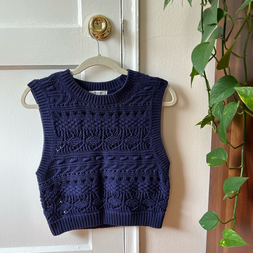 Madewell Crochet Sweater Vest